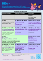 Datei herunterladen: BEA Programm (pdf, 310 KB)